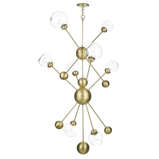 David Hunt Cosmos 8 Light Pendant Butter Brass