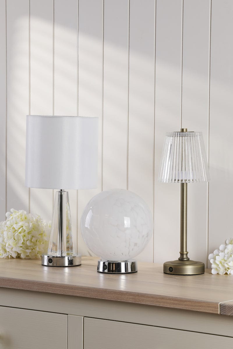 Callaghan Antique Brass Rechargeable Table Lamp