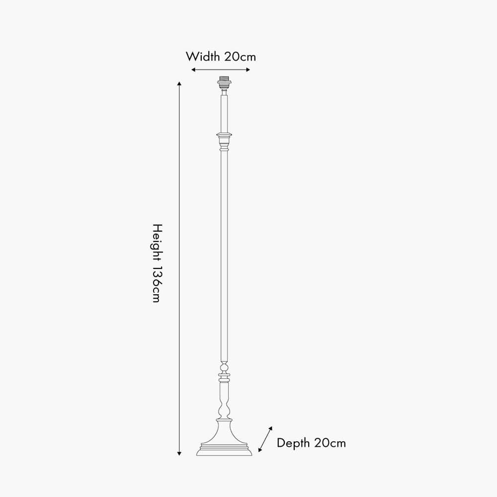 Canterbury Antique Brass Metal Floor Lamp