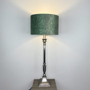Canterbury Antique Silver Table Lamp with Timorous Beasties Jungle Tangle Willow Shade
