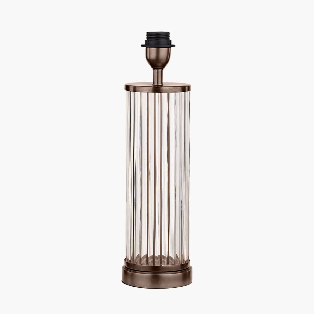 Ciara Clear Glass & Antique Bronze Metal Table Lamp Base