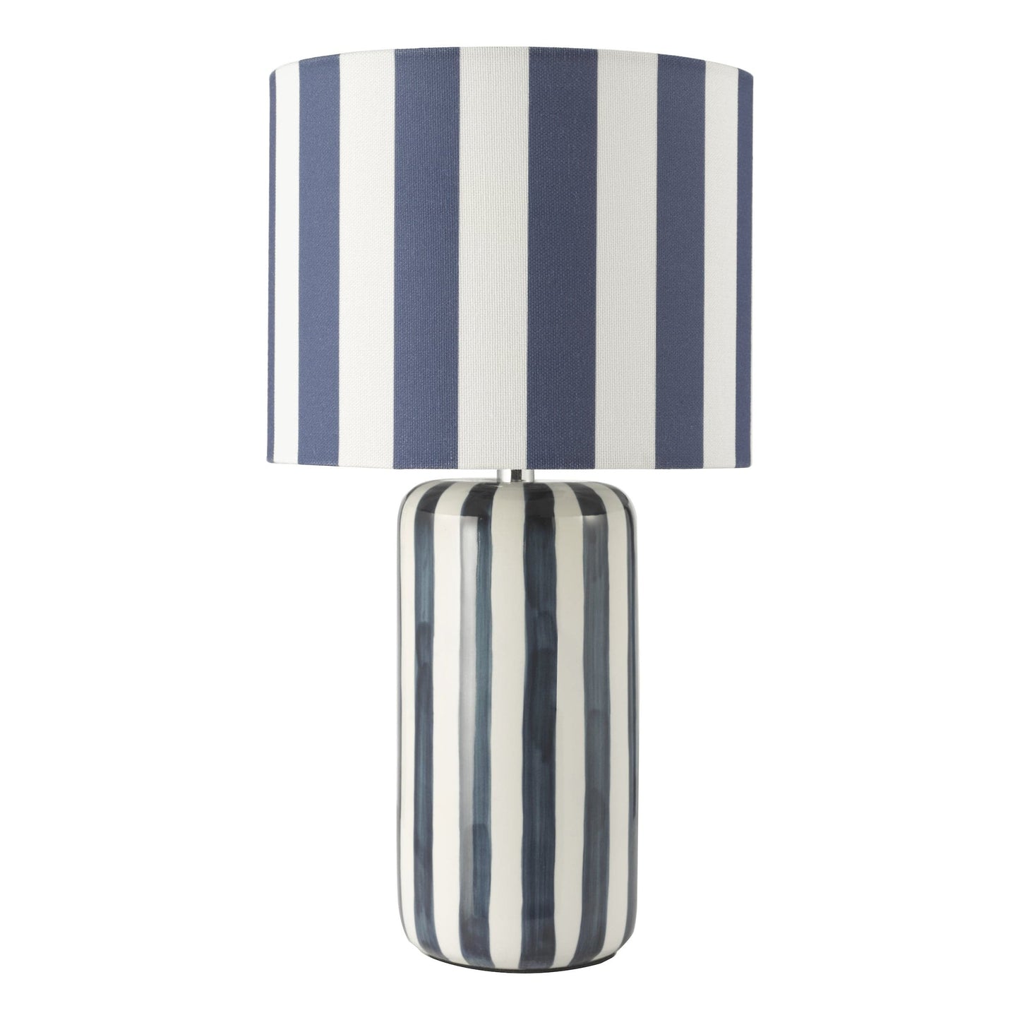 Cicada Blue Striped Table Lamp With Shade