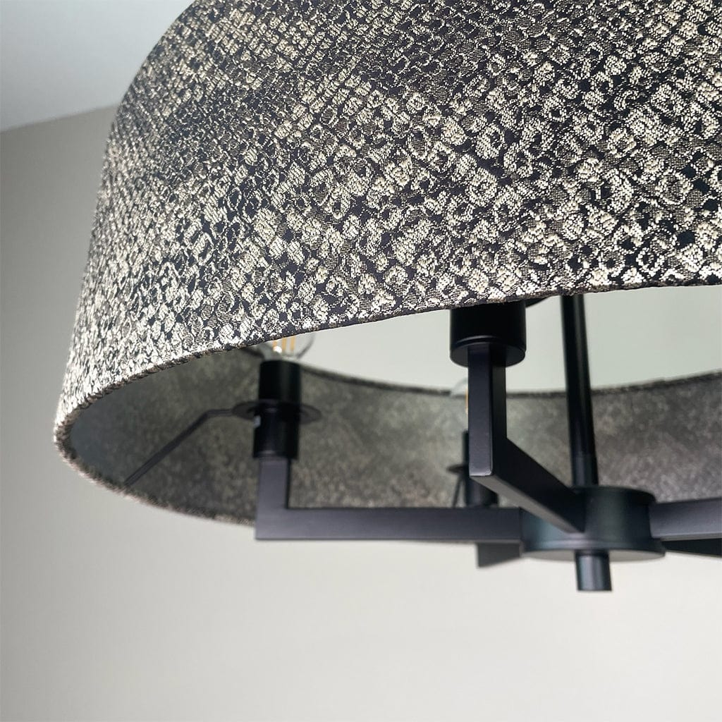 Circa 5 Light Matt Black with Viper Bronze