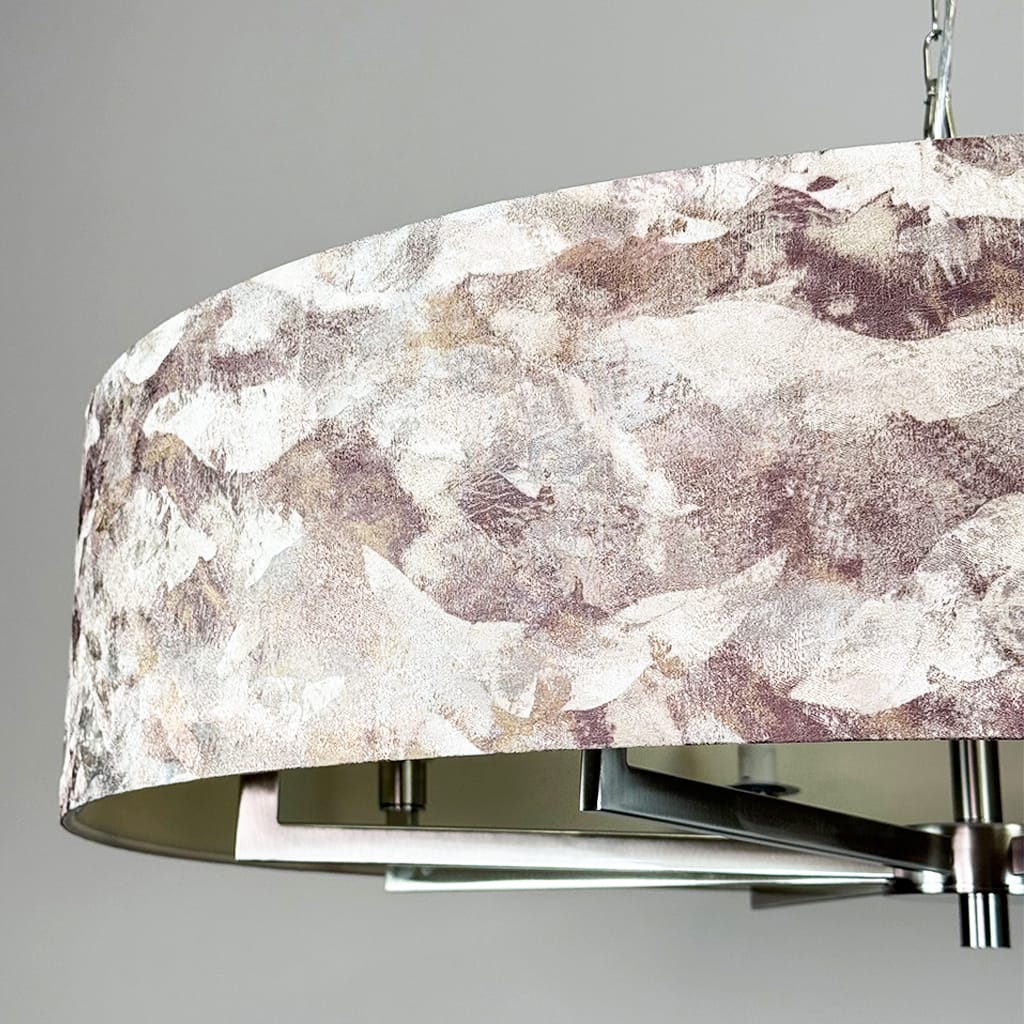 Circa 8 Light Brushed Steel with Varini Mocha