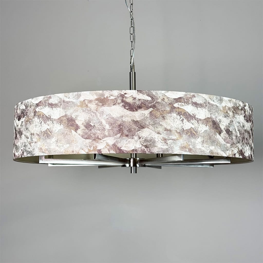Circa 8 Light Brushed Steel with Varini Mocha