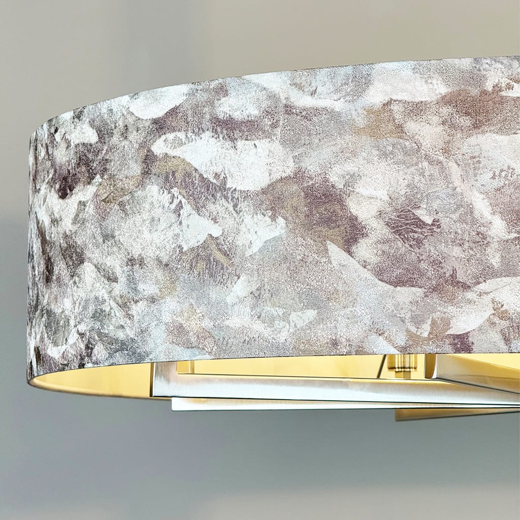 Circa 8 Light Brushed Steel with Varini Mocha