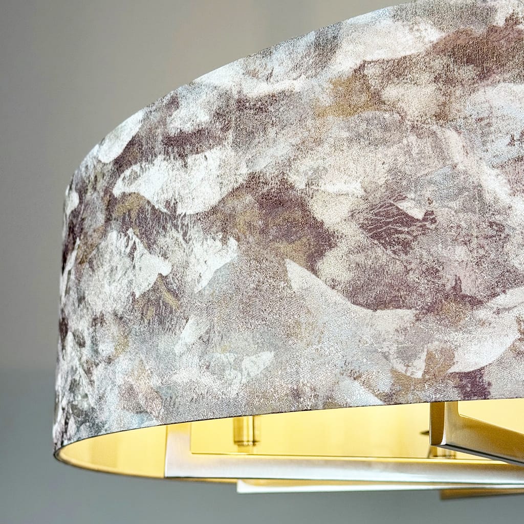 Circa 8 Light Brushed Steel with Varini Mocha