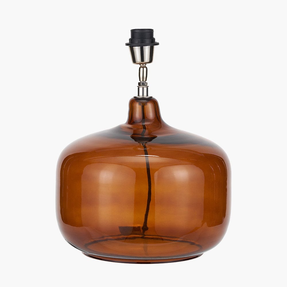 Amber Glass Table Lamp