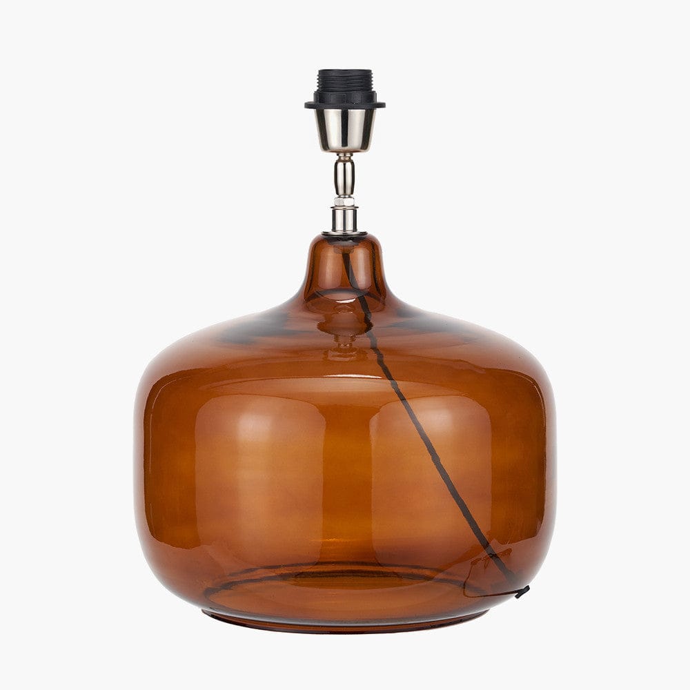 Amber Glass Table Lamp
