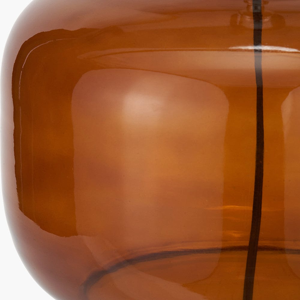 Amber Glass Table Lamp