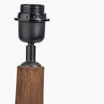 Corella Chocolate Brown Mango Wood Curved Table Lamp Base