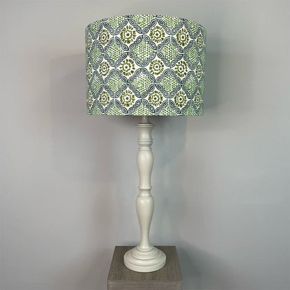 Chambray Cream Table Lamp with Stardust Absinthe Green Shade