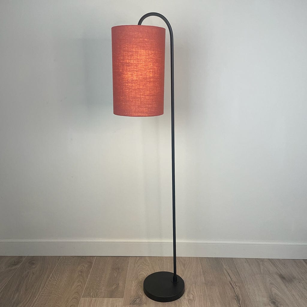 Black Idra Floor Lamp with Choice of Shade