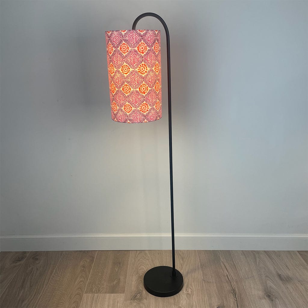 Black Idra Floor Lamp with Choice of Shade