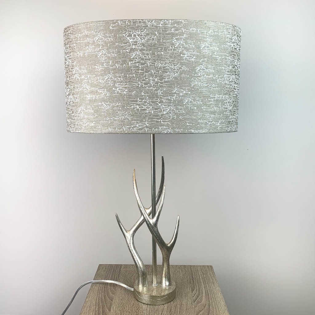 Mulroy Table Lamp with Oval Rion Taupe Shade