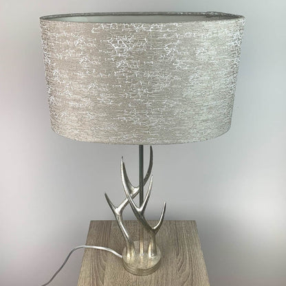 Mulroy Table Lamp with Oval Rion Taupe Shade