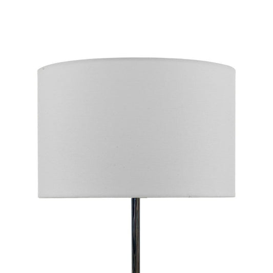 White 32cm Faux Silk Table Lamp Shade