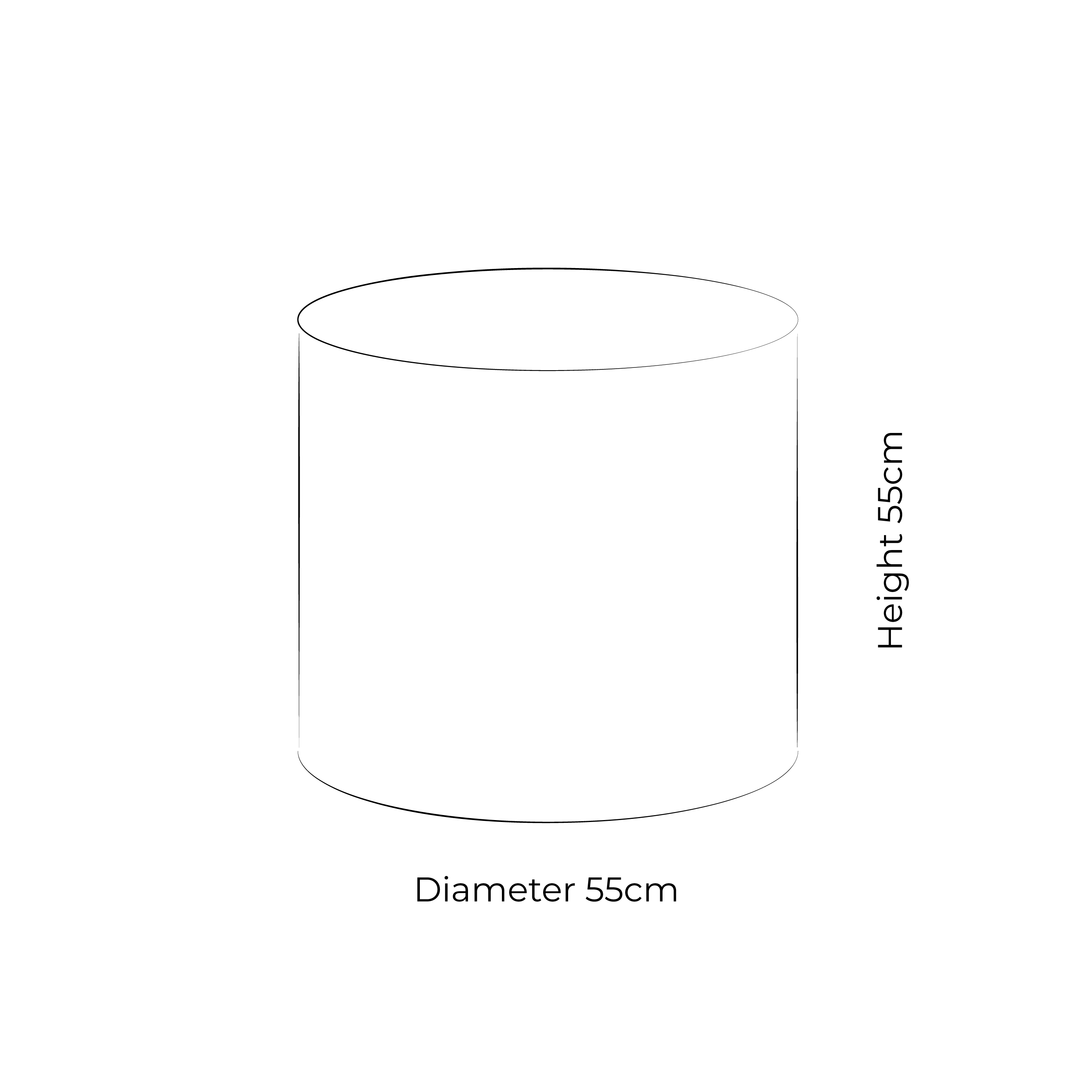 Deep 55cm Lampshade