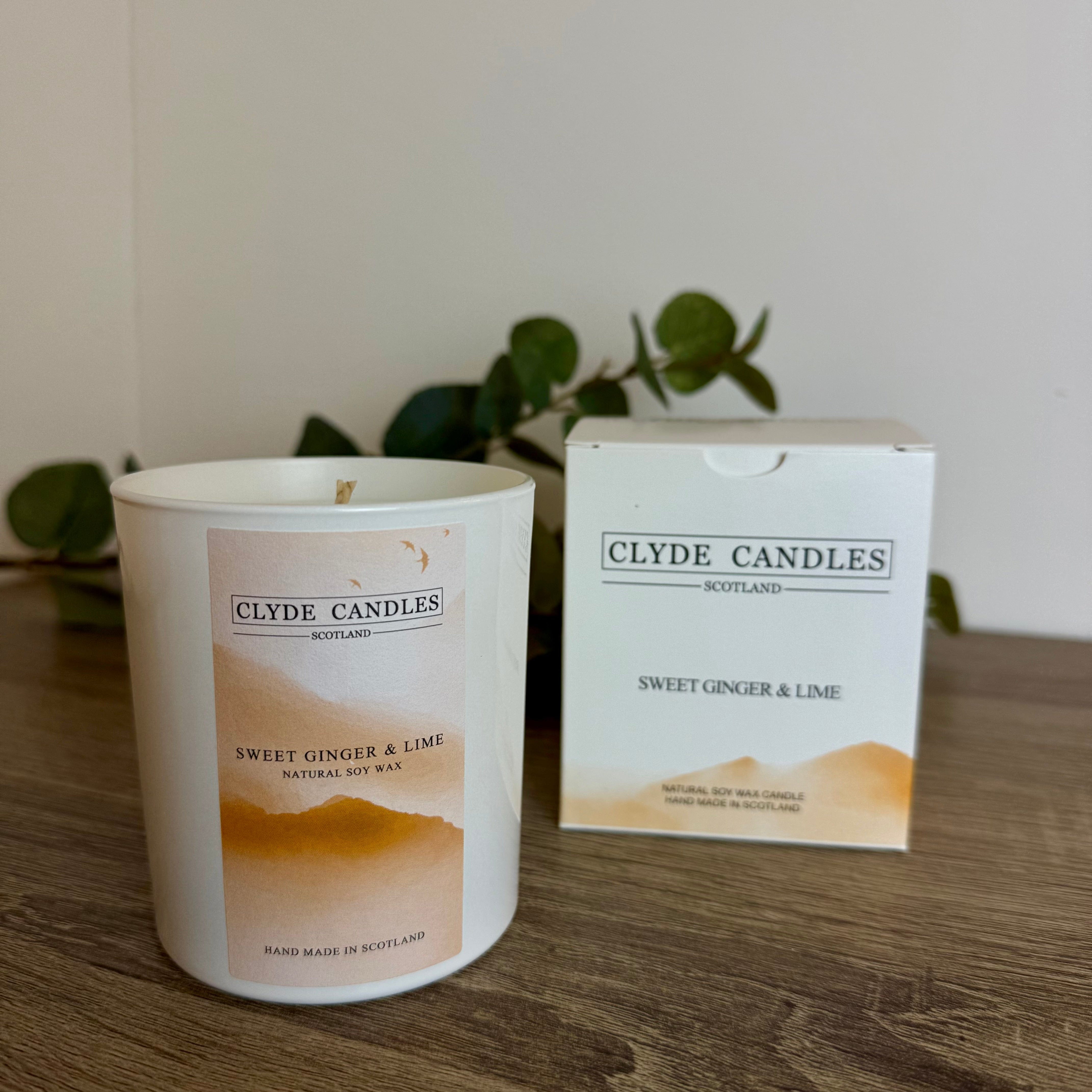 Sweet Ginger & Lime Large Glass Candle Gift Box