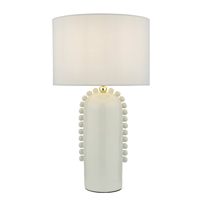 Sucre White Ceramic Table Lamp with Shade