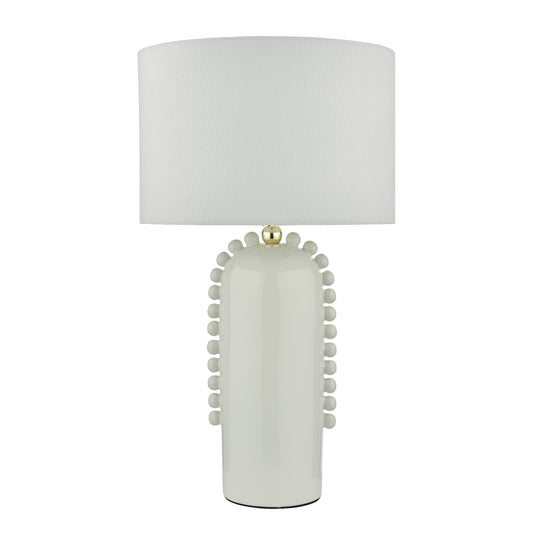 Sucre White Ceramic Table Lamp with Shade