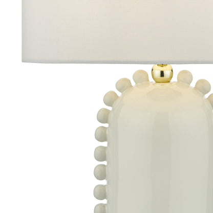 Sucre White Ceramic Table Lamp with Shade