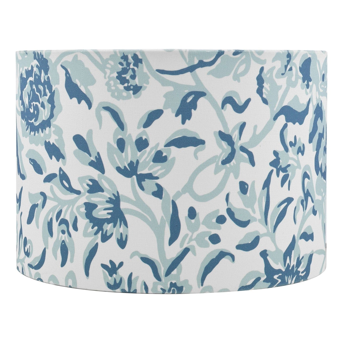 Down House Blue Cotton Drum Shade 26cm