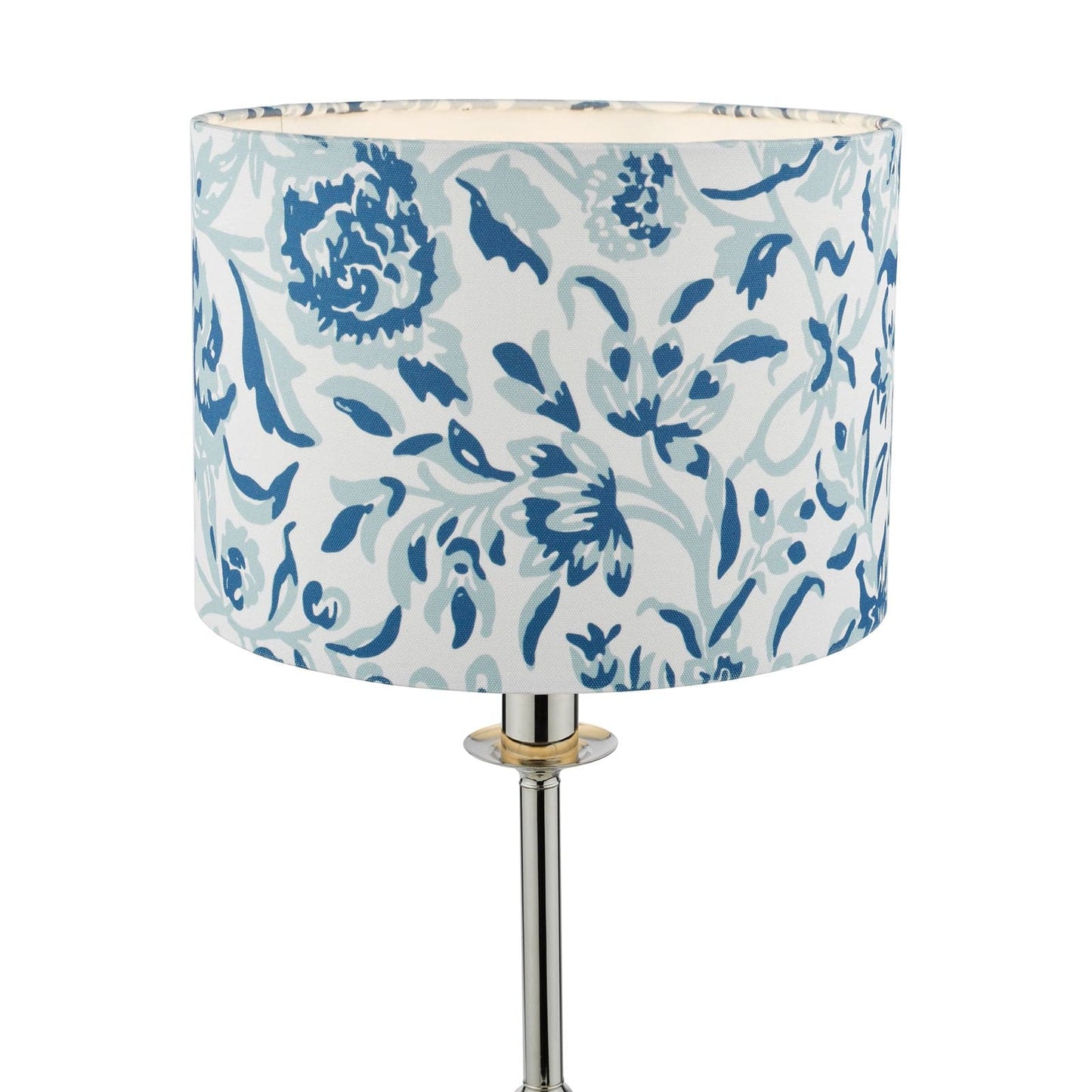 Down House Blue Cotton Drum Shade 26cm