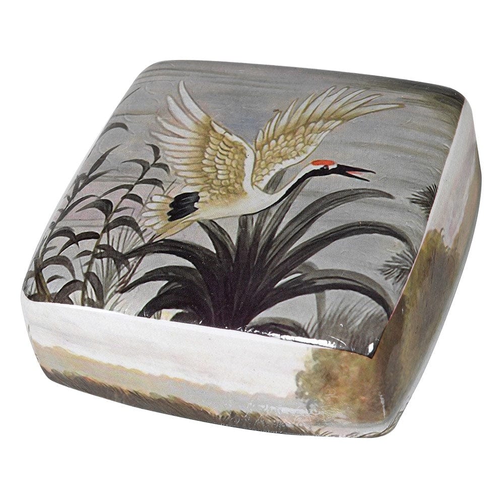 Heron Lidded Jar