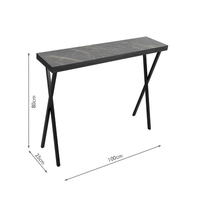 Data Console Table Dark Marble