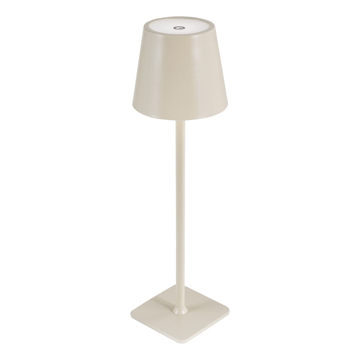 Derrick Satin Taupe Rechargeable Table Lamp