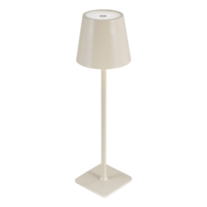 Derrick Satin Taupe Rechargeable Table Lamp