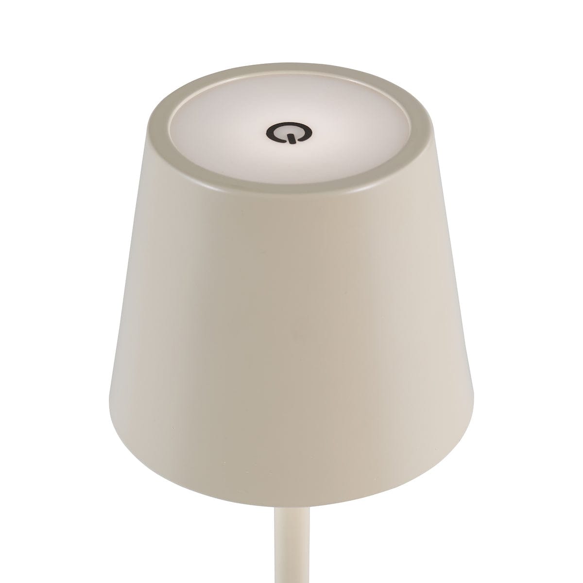 Derrick Satin Taupe Rechargeable Table Lamp