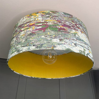 Mairi Helena Reed Dance Linen Pendant Shade with Banana Silk Lining