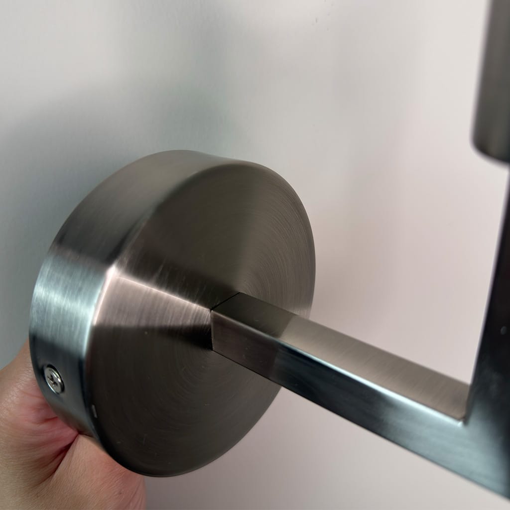 Emma Brushed Steel Wall Light Base Only