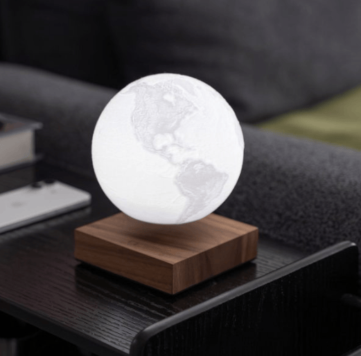 Smart Floating Earth Walnut Wood Lamp