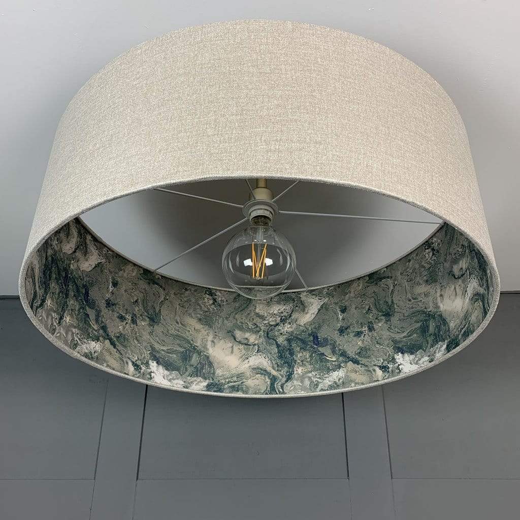 Aquillo Opal Shade with Sango Bay Jade Wallpaper Lining