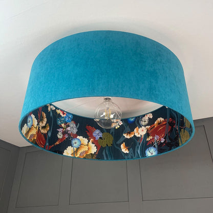 Arte Kami Koi Wallpaper Lined Pendant Shade with Peacock Outer