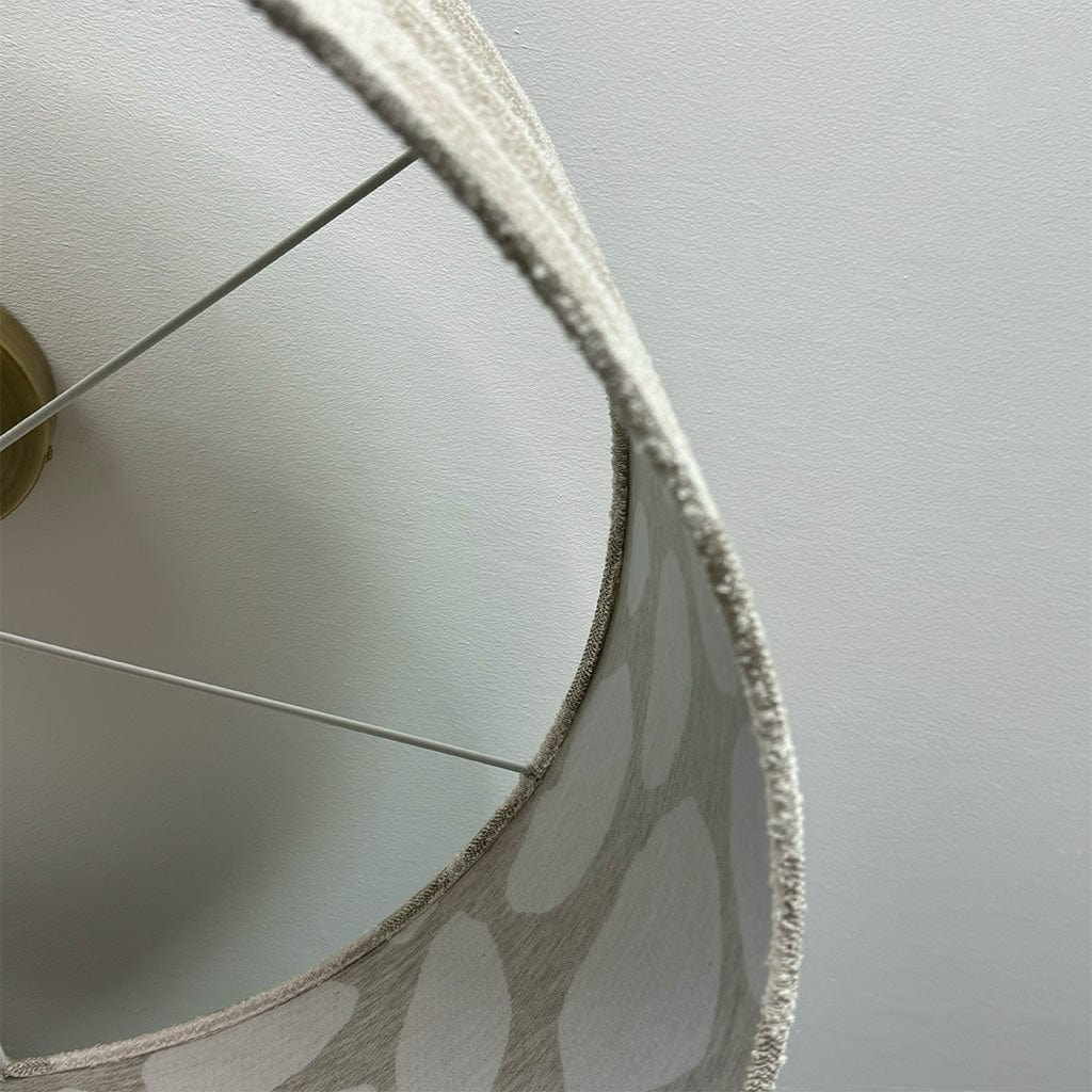 Bodie Ecru Boucle Pendant Shade with Frosted Lining