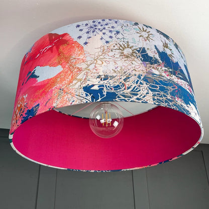 Mairi Helena Poppy Cloud Pendant Shade with Lipstick Silk Lining