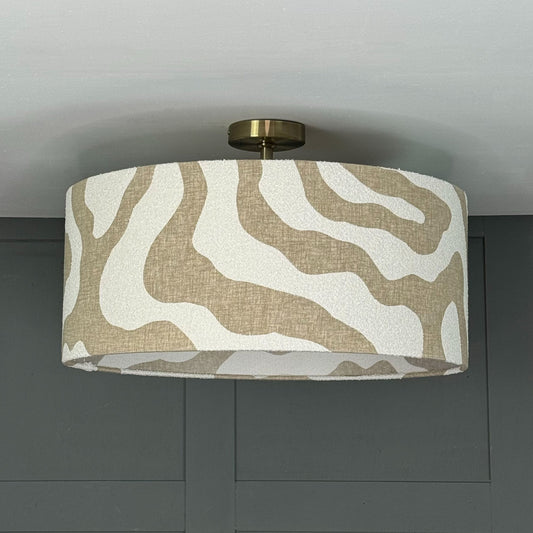 Electrified Sigrid Birch Boucle Shade with Frosted Lining