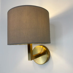 Emma Gold Wall Light with Koi Faux Silk Shade