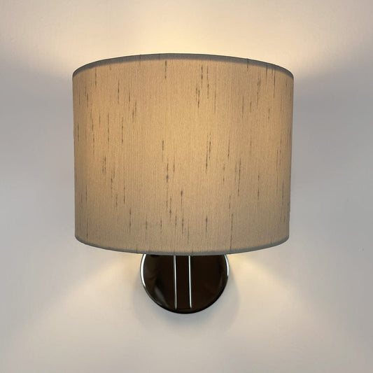 Emma Polished Chrome Wall Light with Stockholm Faux Silk Shade