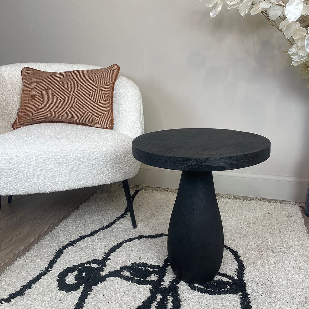 Eric Pedestal End Table Black