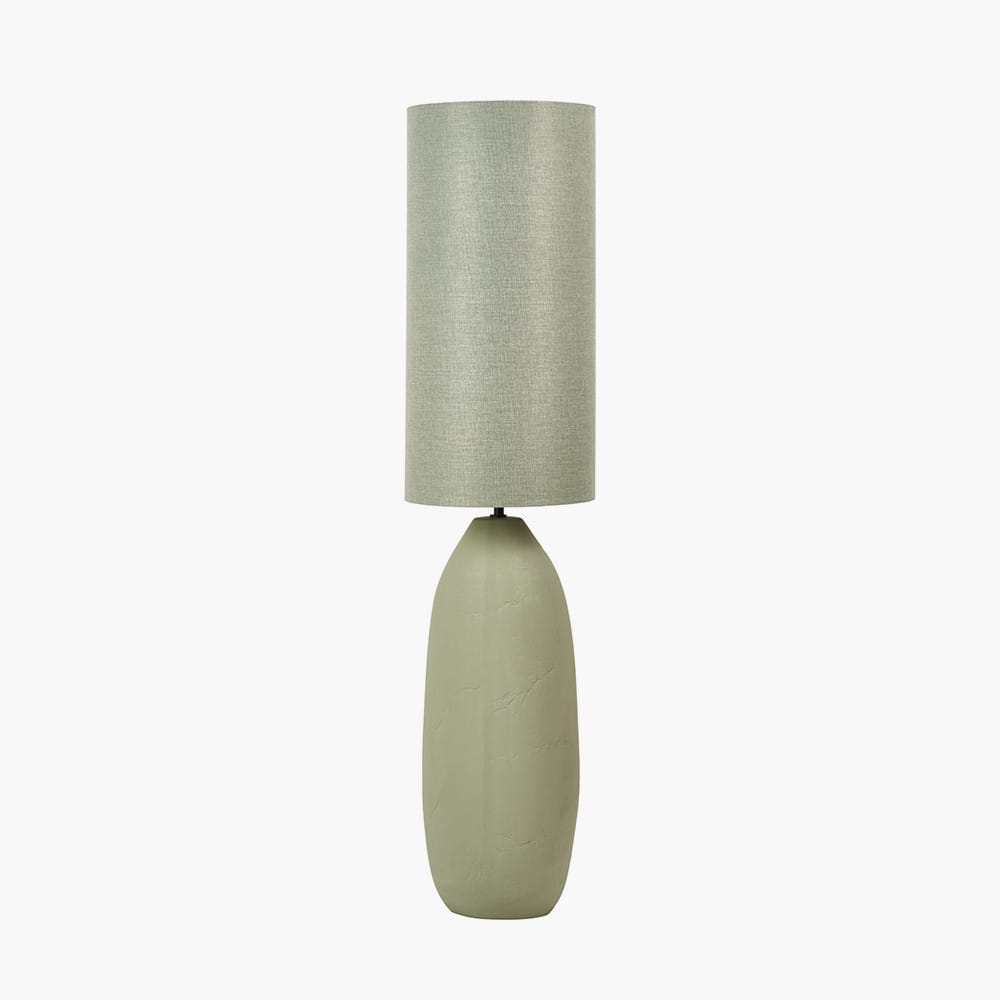 Erika Sage Green Ceramic Floor Lamp & Shade