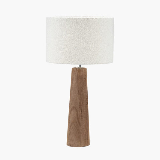 Esha Conical Natural Wood Table Lamp