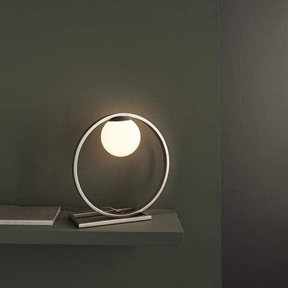 Luna Brushed Silver Table Lamp