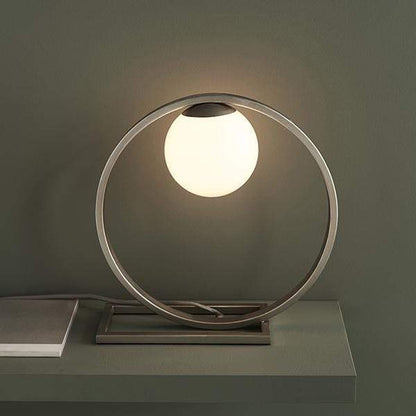 Luna Brushed Silver Table Lamp