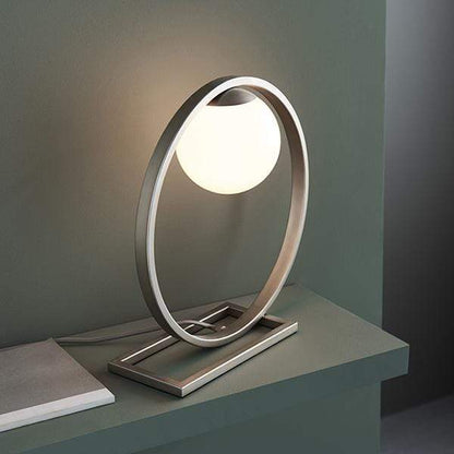 Luna Brushed Silver Table Lamp