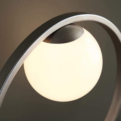 Luna Brushed Silver Table Lamp